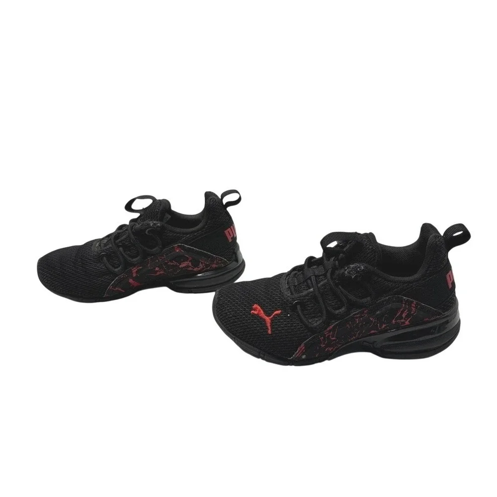 PUMA 377195-01 Axelion City‎ Escape Puma Black Low Top Sneakers 12C Kids Boys